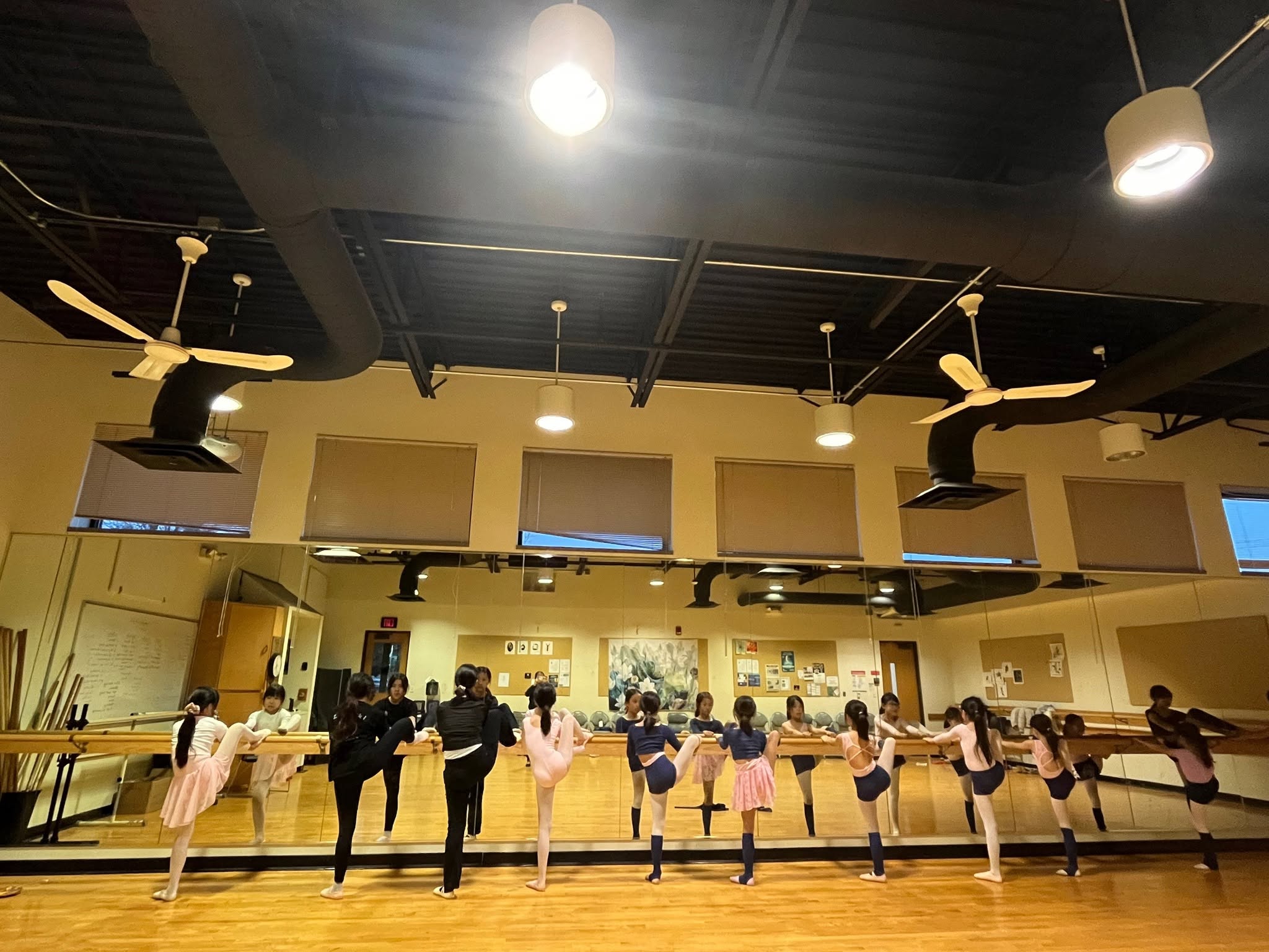 H&L dancers practicing at the barre