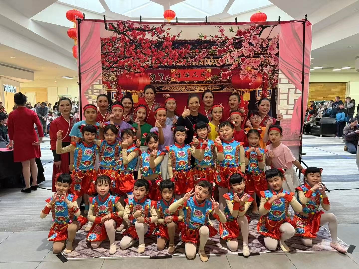 H&L children dancing at a 2025 Lunar New Year community mall performance
