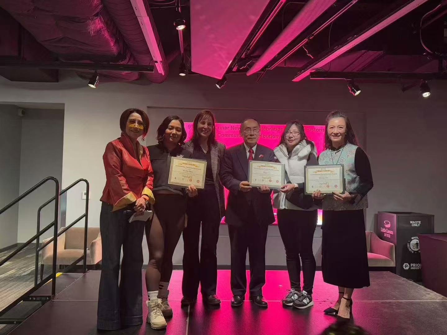 2025 community recognition at the Detroit Pistons Lunar New Year event
