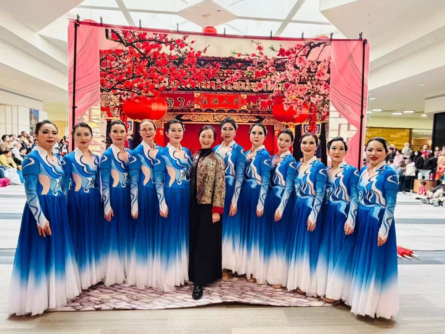 Adult dancers at the 2026 Ann Arbor Chinese New Year celebration