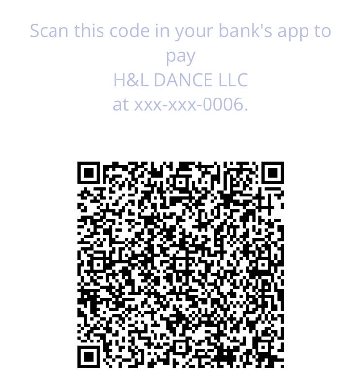 Zelle QR code for H&L DANCE LLC